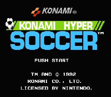 Konami Hyper Soccer (Europe) screen shot title